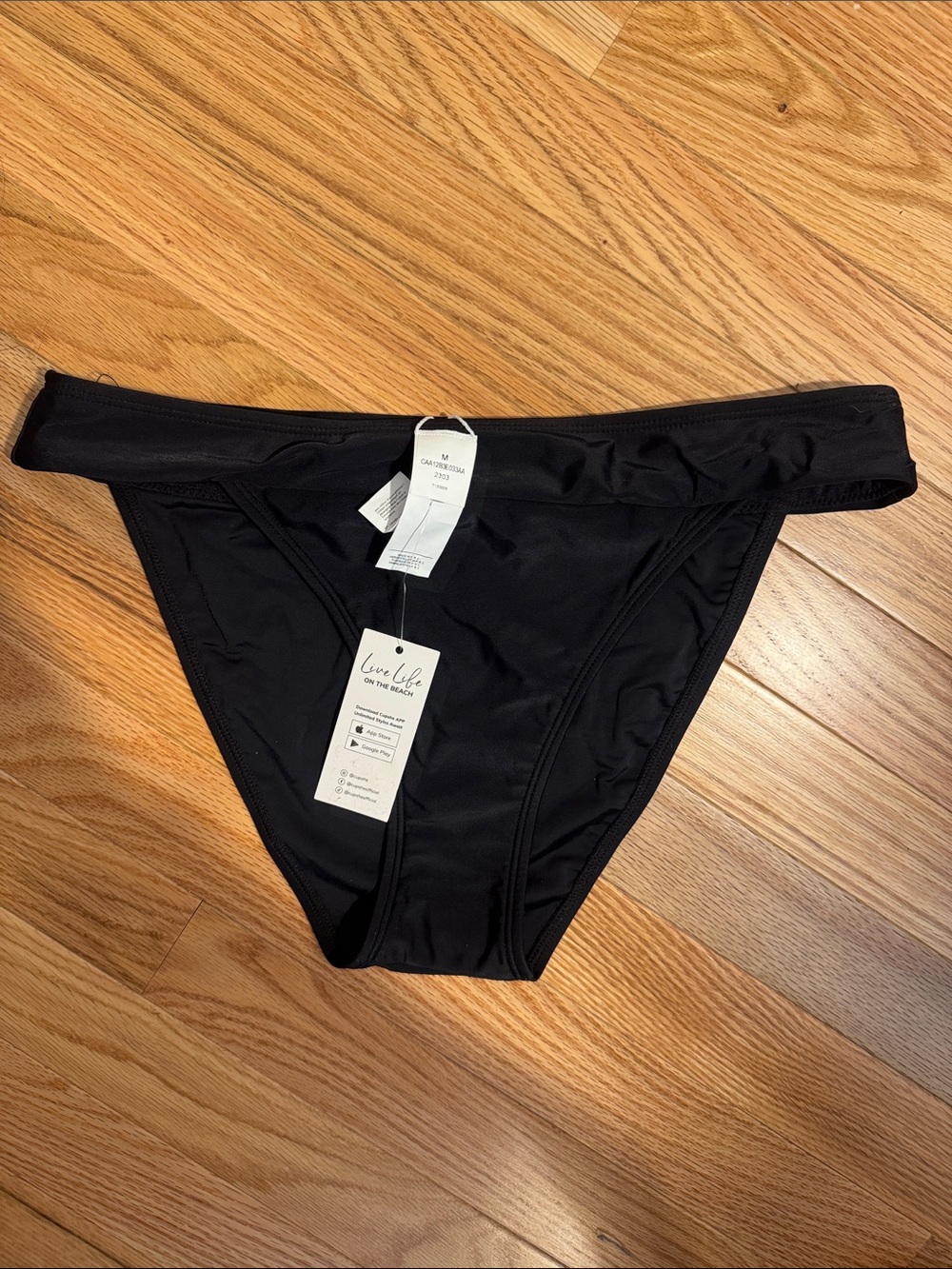 Cupshe Black Classic Bikini Bottom with Tag
